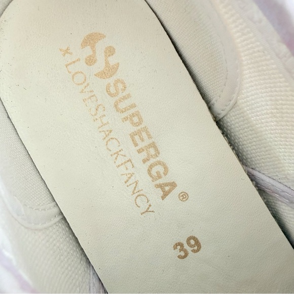 SUPERGA x LOVESHACKFANCY 2750 pink blue tie dye cotton candy canvas shoes - Picture 9 of 12